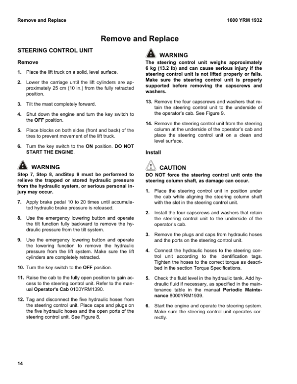Yale GDP130EC, GDP140EC, GDP160EC Forklift G877 Series Repair Manual Workshop Guide
