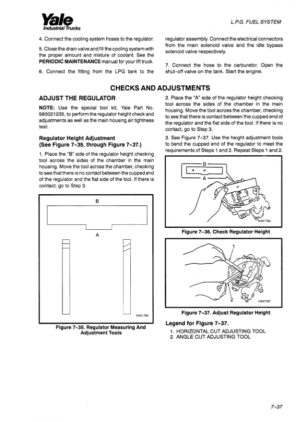 Yale GDP16AF, GLP16AF, GLP16BF, GDP20AF, GLP20AF Forklift A810 Service Repair Manual Workshop Guide
