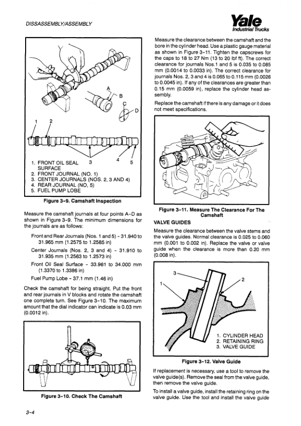Yale GDP16AF, GLP16AF, GLP16BF, GDP20AF, GLP20AF Forklift A810 Service Repair Manual Workshop Guide