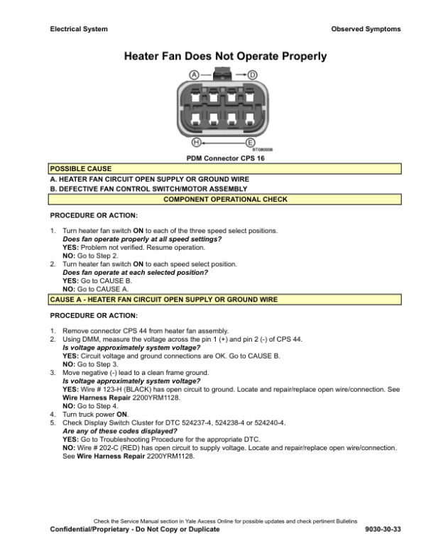Yale GDP80VX, GDP80VX9, GDP90VX Forklift C909 Series Repair Manual Workshop Guide