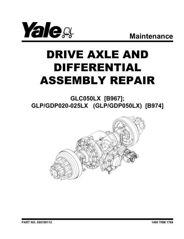 Yale GLC050LX Forklift B967 Service Repair Manual Workshop Guide