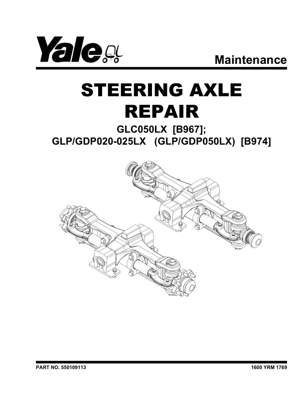 Yale GLC050LX Forklift B967 Service Repair Manual Workshop Guide