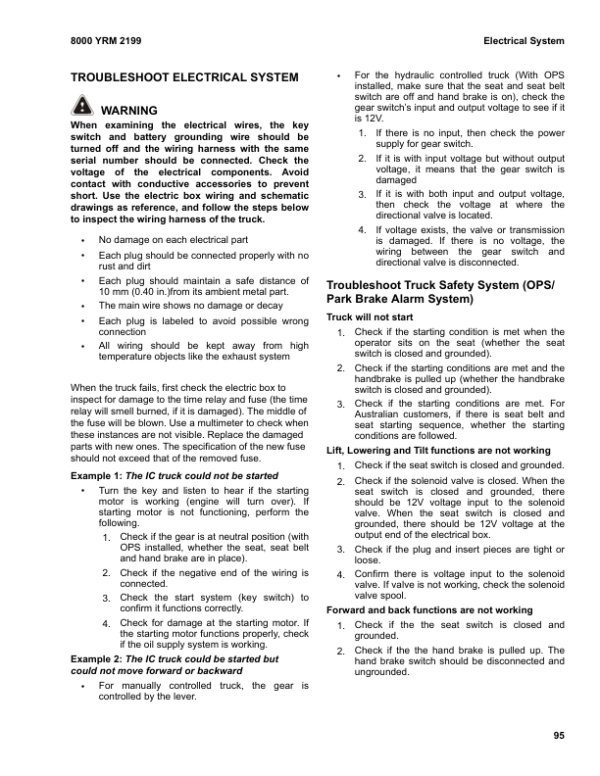 Yale GLP20UX, GDP20UX, GLP25UX, GDP25UX, GLP30UX, GDP30UX, GLP35UX, GDP35UX Forklift A960 Service Repair Manual Workshop Guide