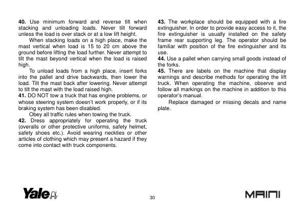 Yale GLP20UX, GDP20UX, GLP25UX, GDP25UX, GLP30UX, GDP30UX, GLP35UX, GDP35UX Forklift A960 Service Repair Manual Workshop Guide