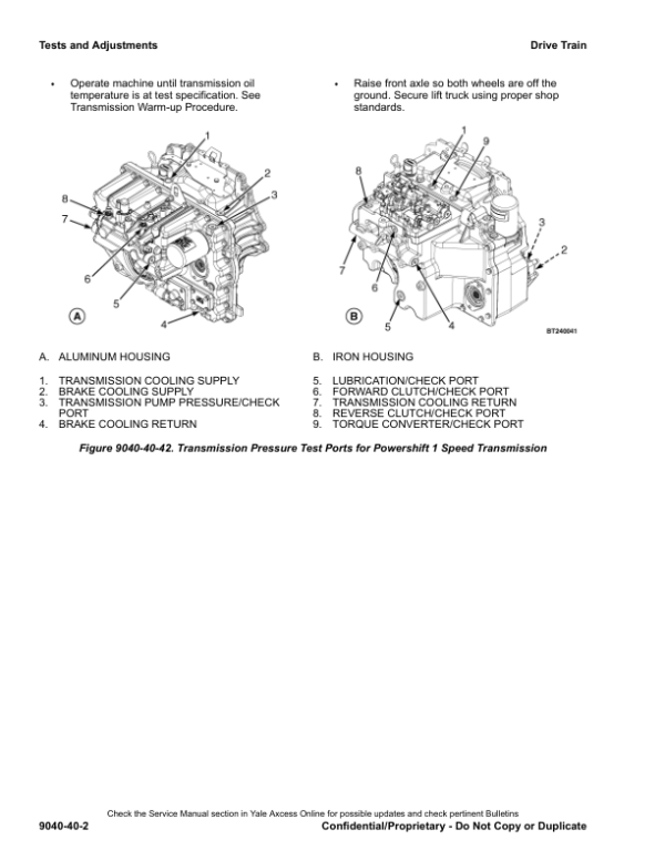 Yale GLP40VX5, GLP40VX6, GLP45VX6, GLP50VX, GLP55VX Forklift G813 Series Repair Manual Workshop Guide