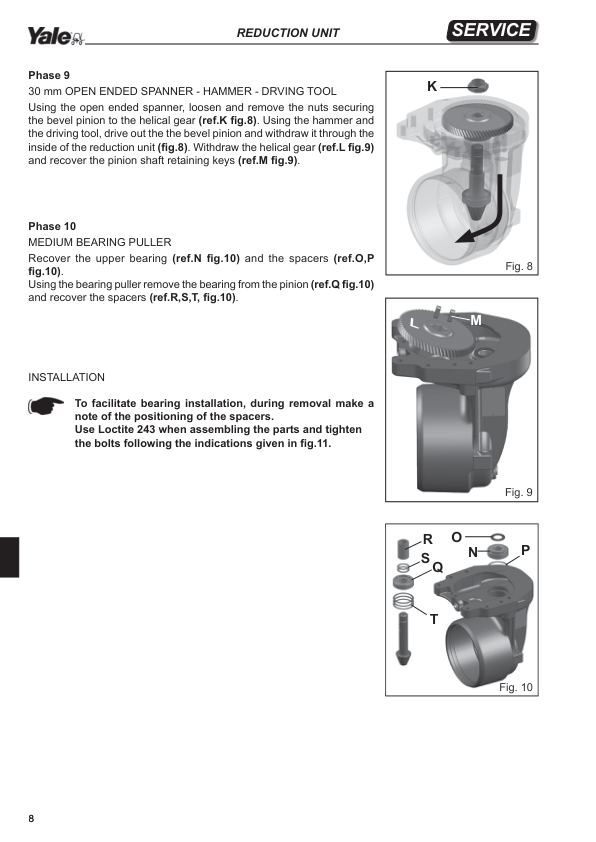 Yale MP18, MP20, MP20L, MP22 Pallet E842 Series Repair Manual Workshop Guide