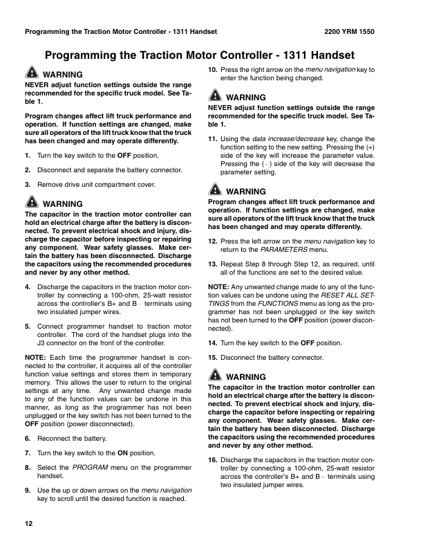 Yale MP20AP Pallet Truck A485 Service Repair Manual Workshop Guide