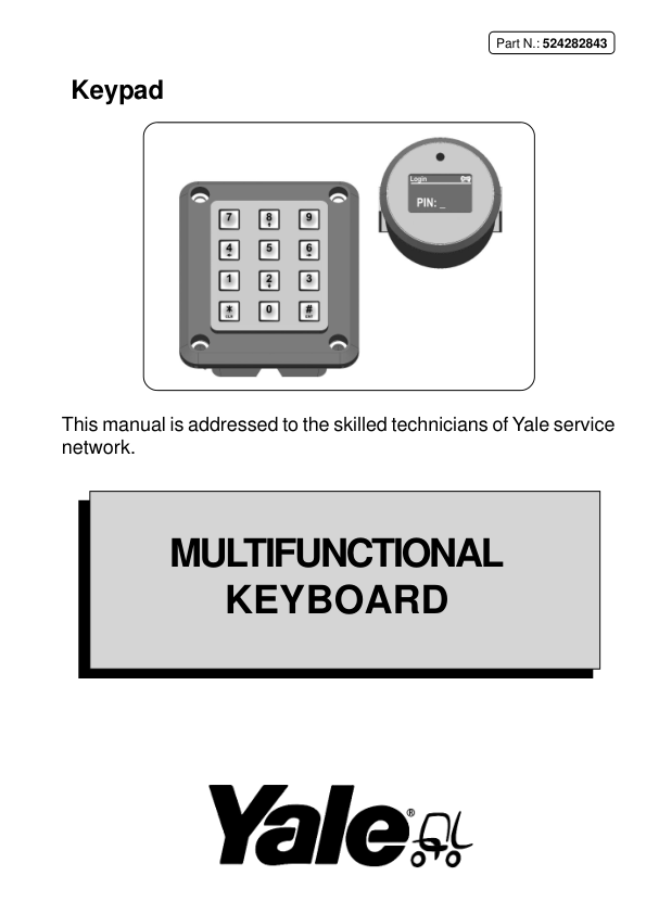 Yale MP20X Pallet Truck C843 Service Repair Manual Workshop Guide