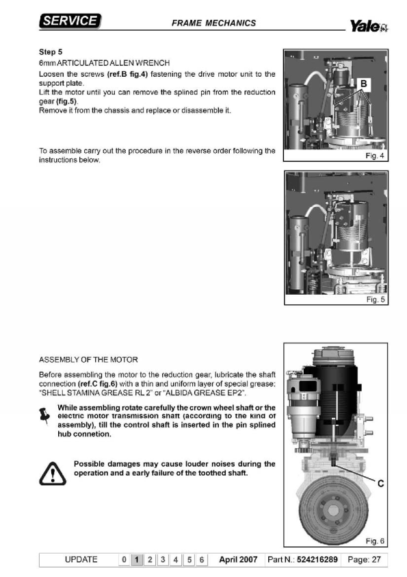 Yale MP20XD Pallet Truck B892 Service Repair Manual Workshop Guide