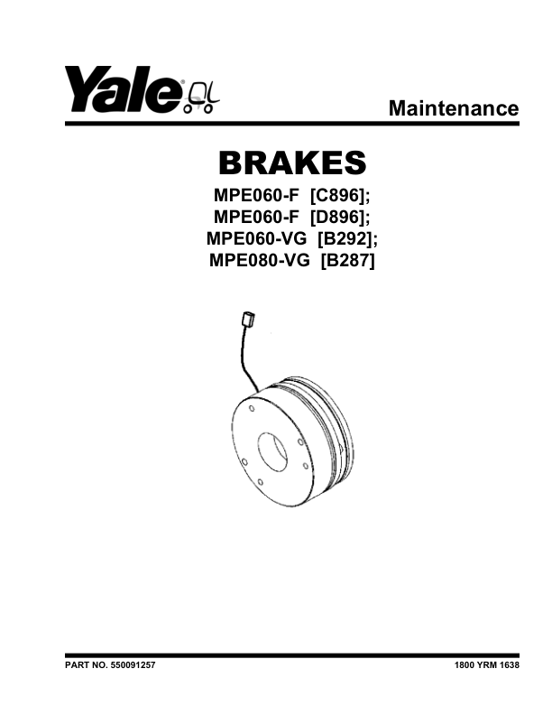 Yale MPE060VG Rider Pallet Jack B292 Service Repair Manual Workshop Guide