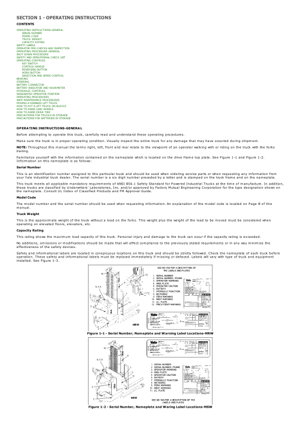 Yale MRW020, MRW030 Walkie Reach Stacker B821 Service Repair Manual Workshop Guide