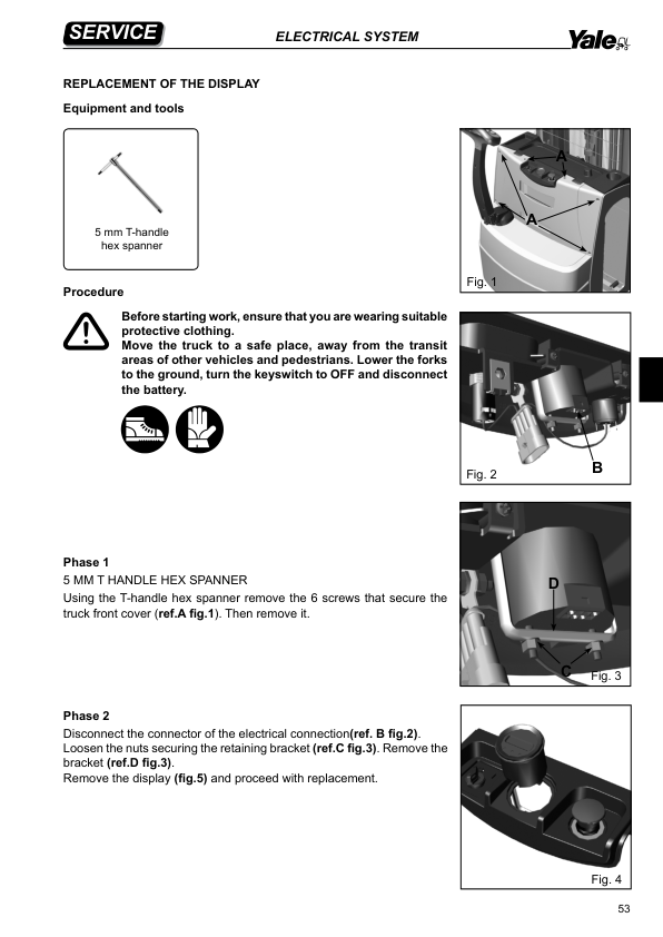 Yale MS10, MS12, MS14, MS16, MS20 Pallet Stacker D852 Series Repair Manual Workshop Guide