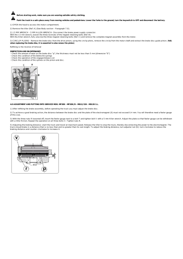 Yale MS1215X, MS12XIL Stacker B847 Service Repair Manual Workshop Guide