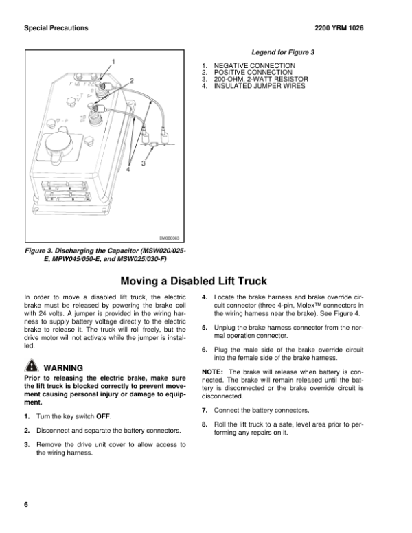 Yale MSW030E, MSW040E Stacker C820 Service Repair Manual Workshop Guide