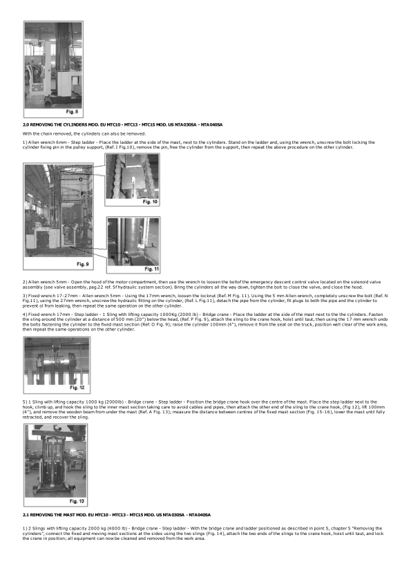 Yale MTC18 Forklift A870 Service Repair Manual Workshop Guide