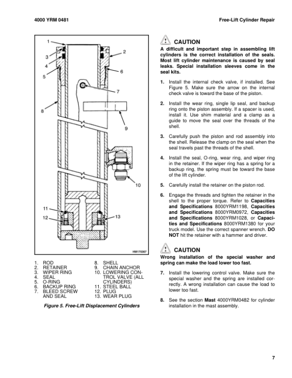 Yale NS040AF, NS050AF Forklift C816 Service Repair Manual Workshop Guide
